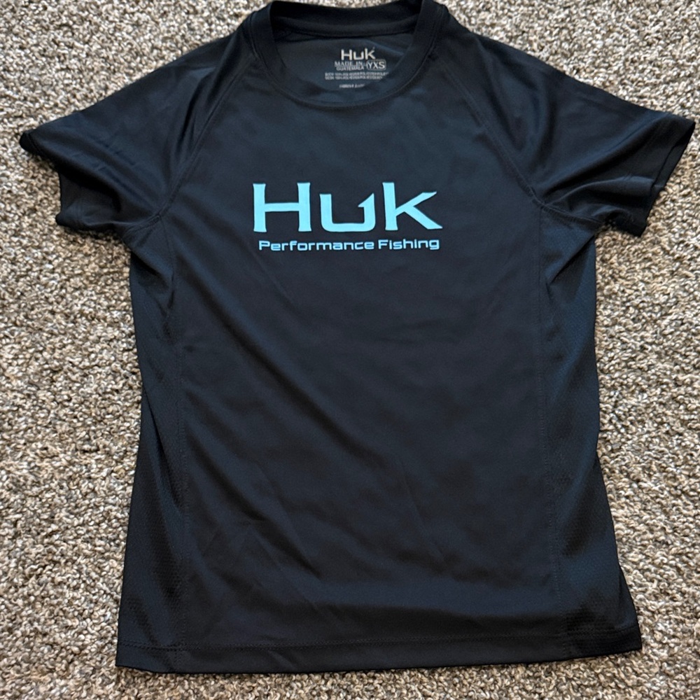 Huk Black and Blue Kids Short Sleeve Tee